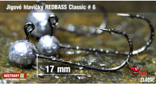 Jigová hlavička REDBASS Classic #6 - 17 mm