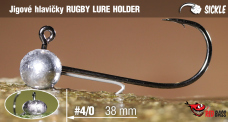 Jigová hlavička REDBASS Sickle RUGBY - LURE HOLDER #4/0 - 38 mm