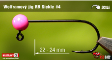 Wolframový jig RedBass Sickle #2 - 24 mm