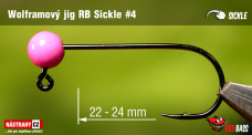 Wolframový jig RedBass Sickle #2 - 24 mm