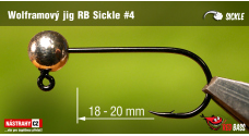 Wolframový jig RedBass Sickle #4 - 20 mm