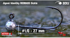 Jigová hlavička REDBASS Sickle #1/0 - 27 mm