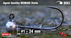 Jigová hlavička REDBASS Sickle #1 - 24 mm