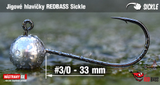 Jigová hlavička REDBASS Sickle #3/0 - 33 mm