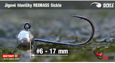 Jigová hlavička REDBASS Sickle #6 - 17 mm