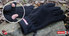 Fleecové rukavice s odklápěcími bříšky