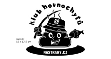 Rybářská samolepka Klub hovnochytů