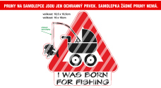 Rybářská samolepka Born for fishing